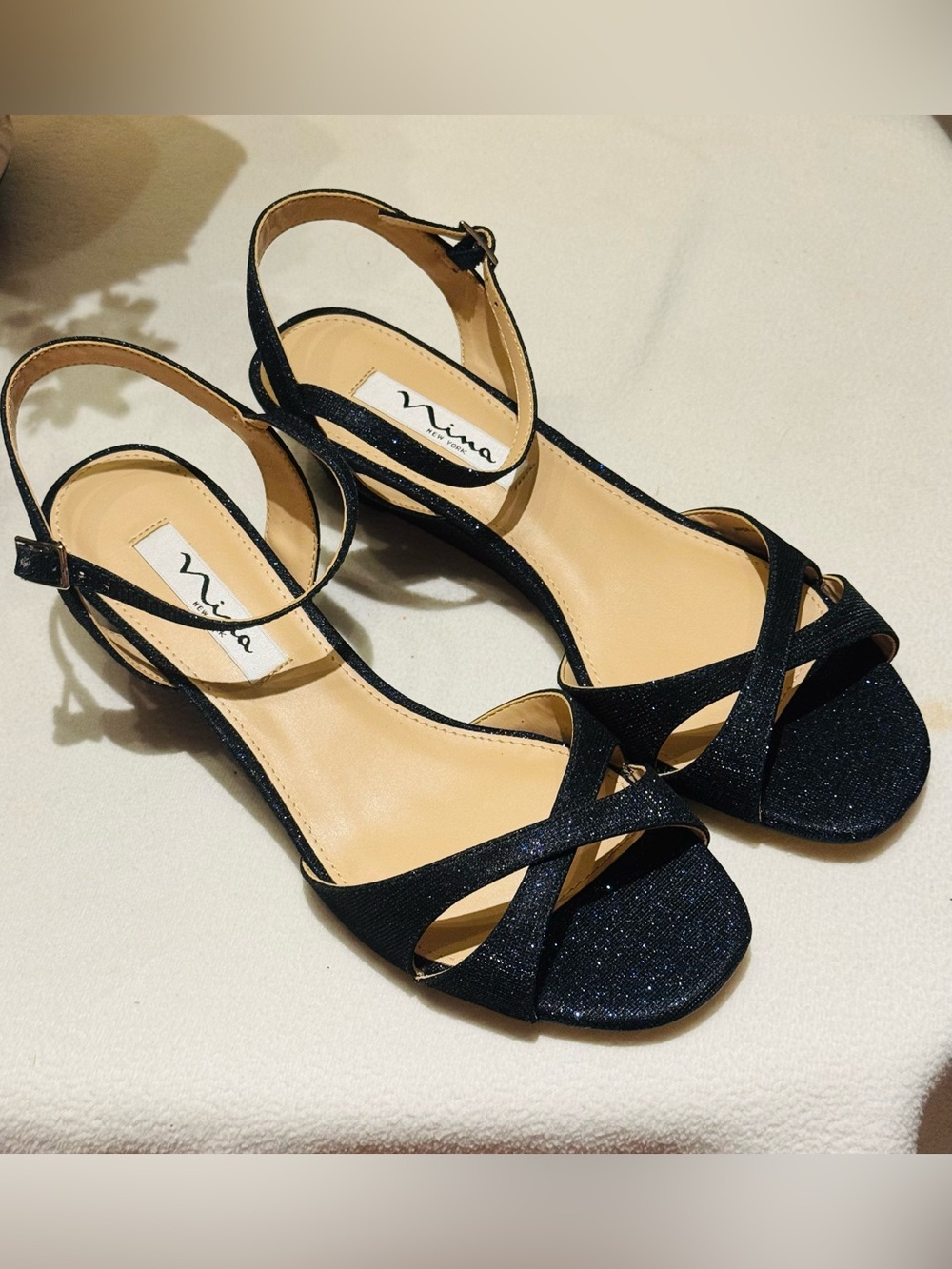 Nina Flora Ankle Strap Wedge Sandal S